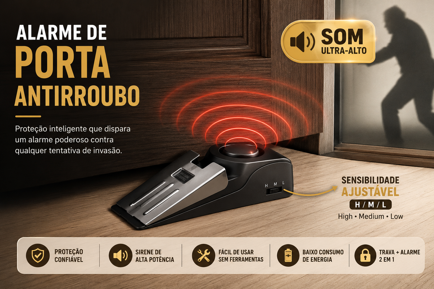 Alarme de Porta Antirroubo